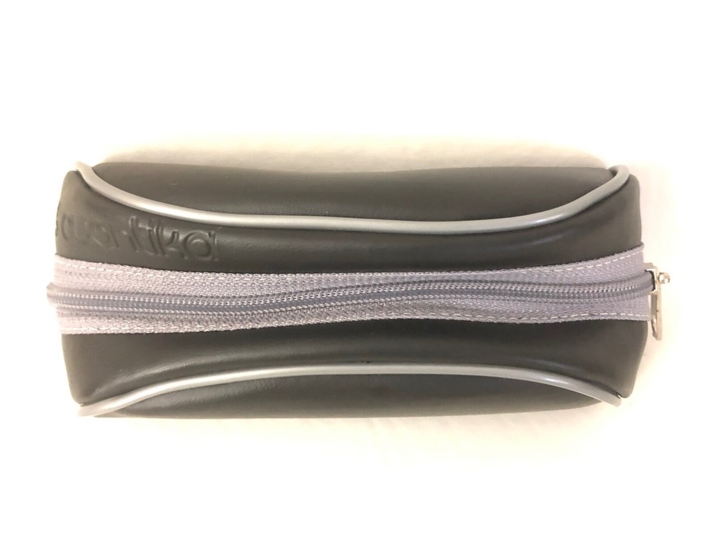 Quantika Black Gray Zipper Soft Shell Eyeglass Sunglass Essentials Case