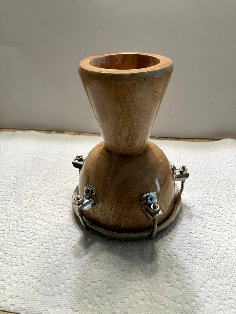 Vintage djembe drum, 6" tall