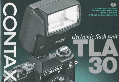 Contax TLA 30 Electronic Flash Instruction Manual Original (multi-language)