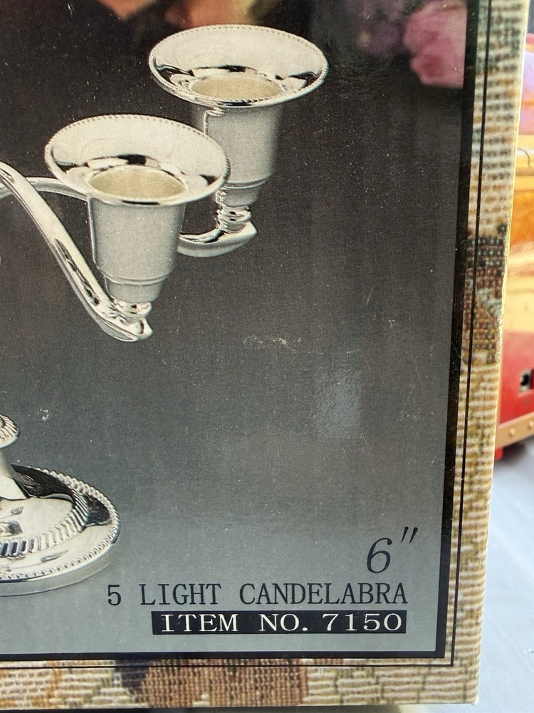 Davco Silver Light 5 Light Candelabra 6”