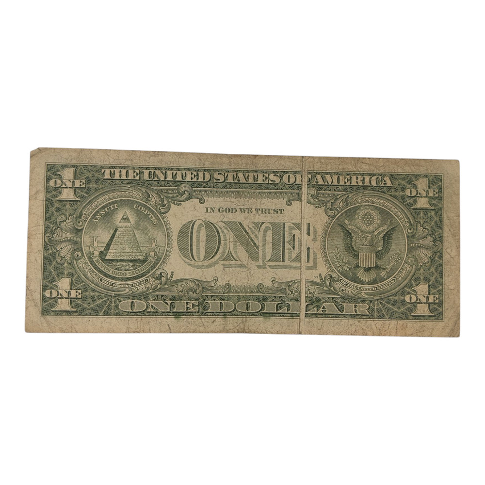1985 $1 FRN , GUTTER FOLD ERROR 12