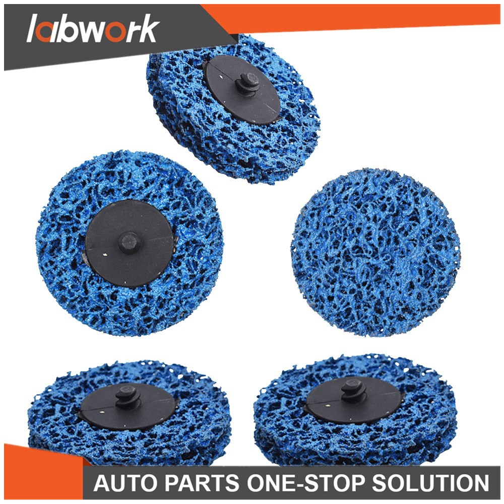 Labwork Quick Change Easy Strip & Clean Discs For Paint Rust Blue 5 Pack 3 Inch