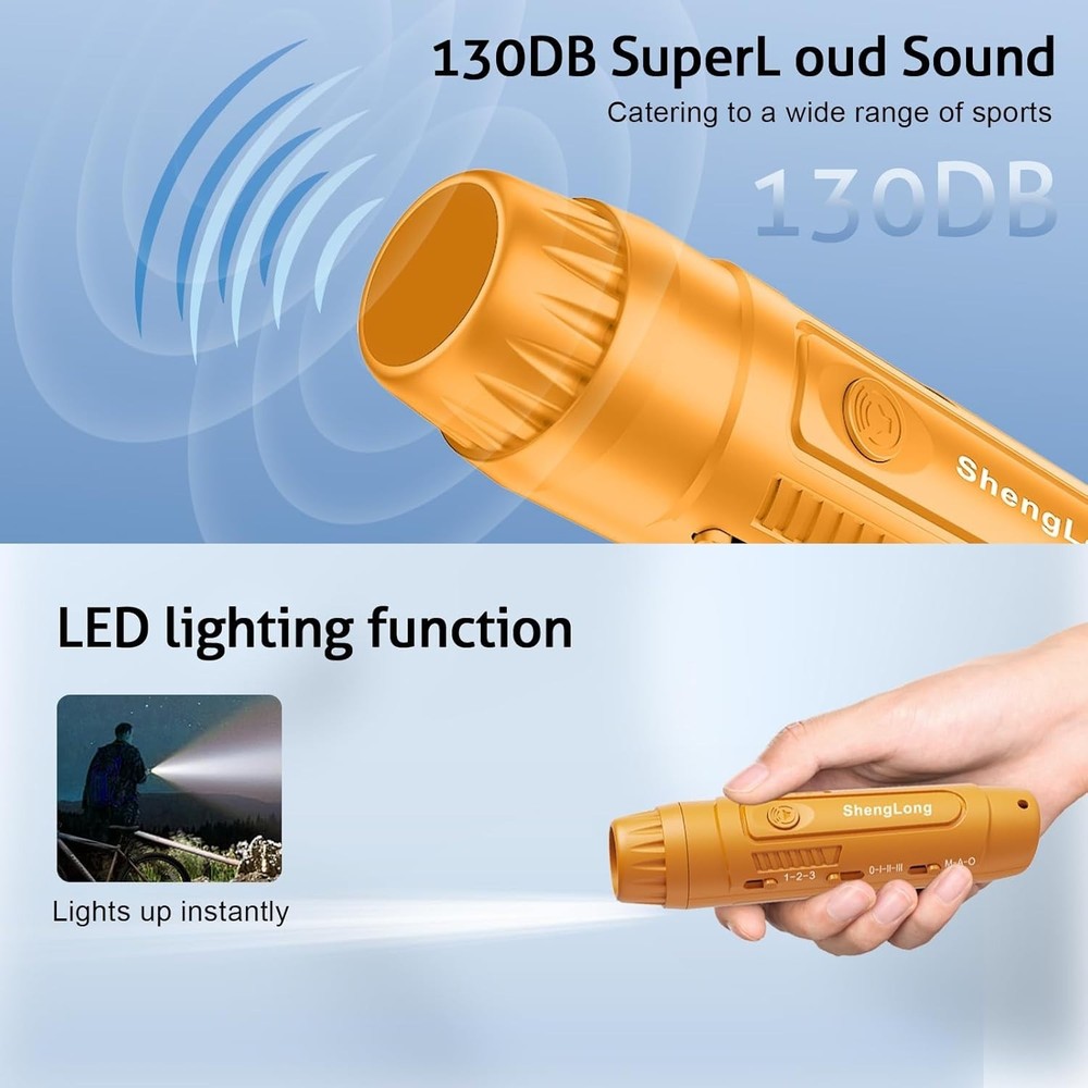 Electronic Whistle with 3 Tones & 3 High Volume Settings - Battery Powered Emerg