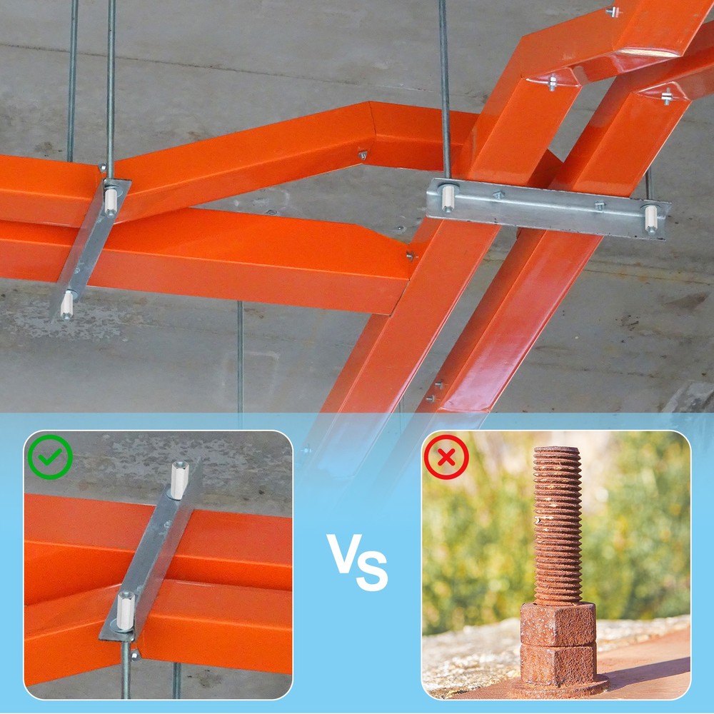 1/4"-20 UNC Hex Coupling Nuts 10Pcs 0.79" Long Fully Threaded Rod Coupling Nut