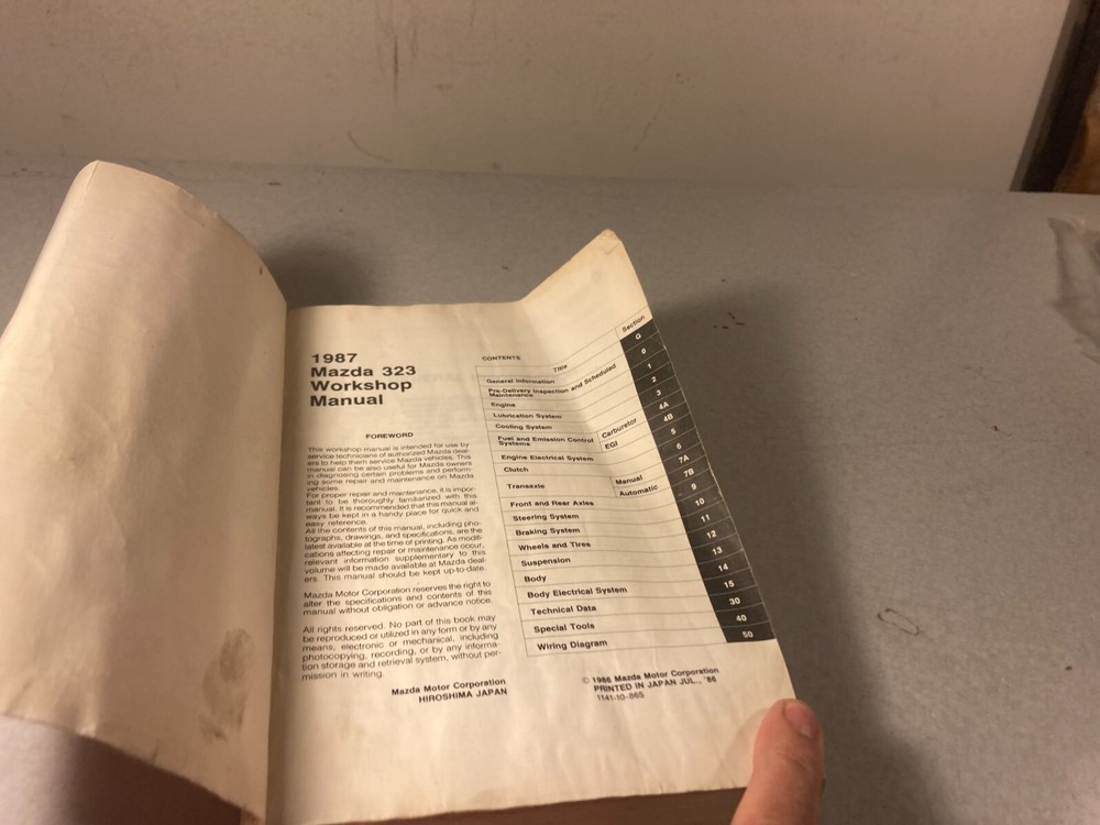 Mazda 323 1987 Workshop Manual