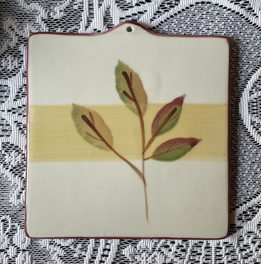 Hartstone Pottery SPRING LEAVES 6” X 6” Square Tile Trivit