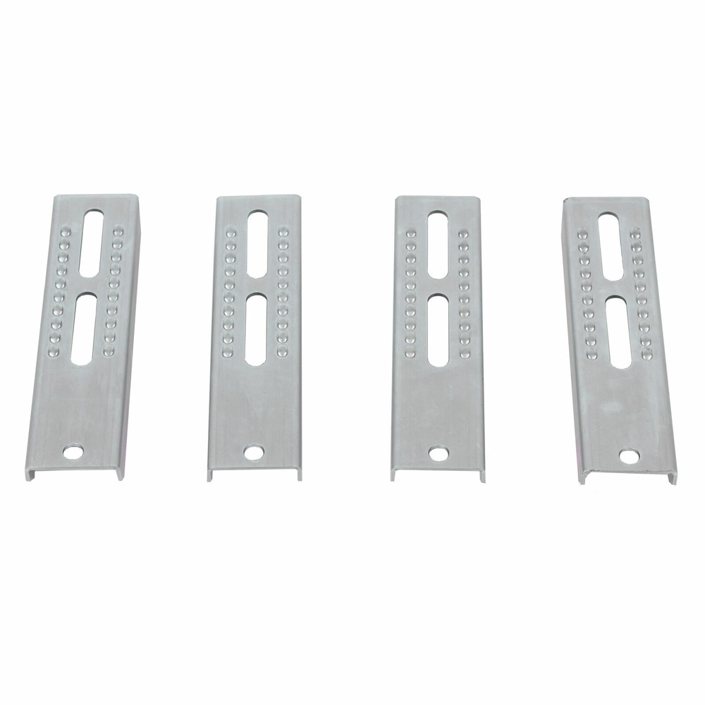 8PCS 10" Tall Galvanized Boat Trailer Vertical Bunk Board Brackets Bolster