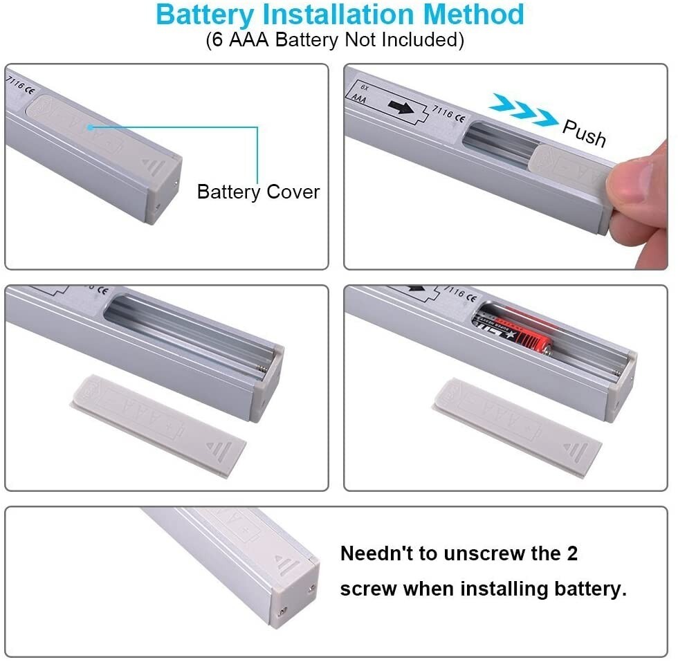 Battery-Powered Wireless Motion Sensor LED Light For Closet Cabinet Kitchen