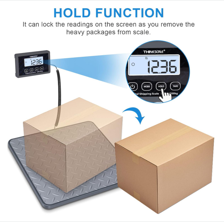 THINKSCALE 440lbs Shipping Scale–Accurate Digital Postal Scale with LCD Display