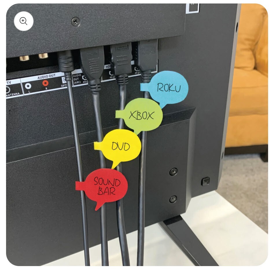 Wrap-It™ Medium Multi-Color Cable Labels -10 Pack Speech Bubble