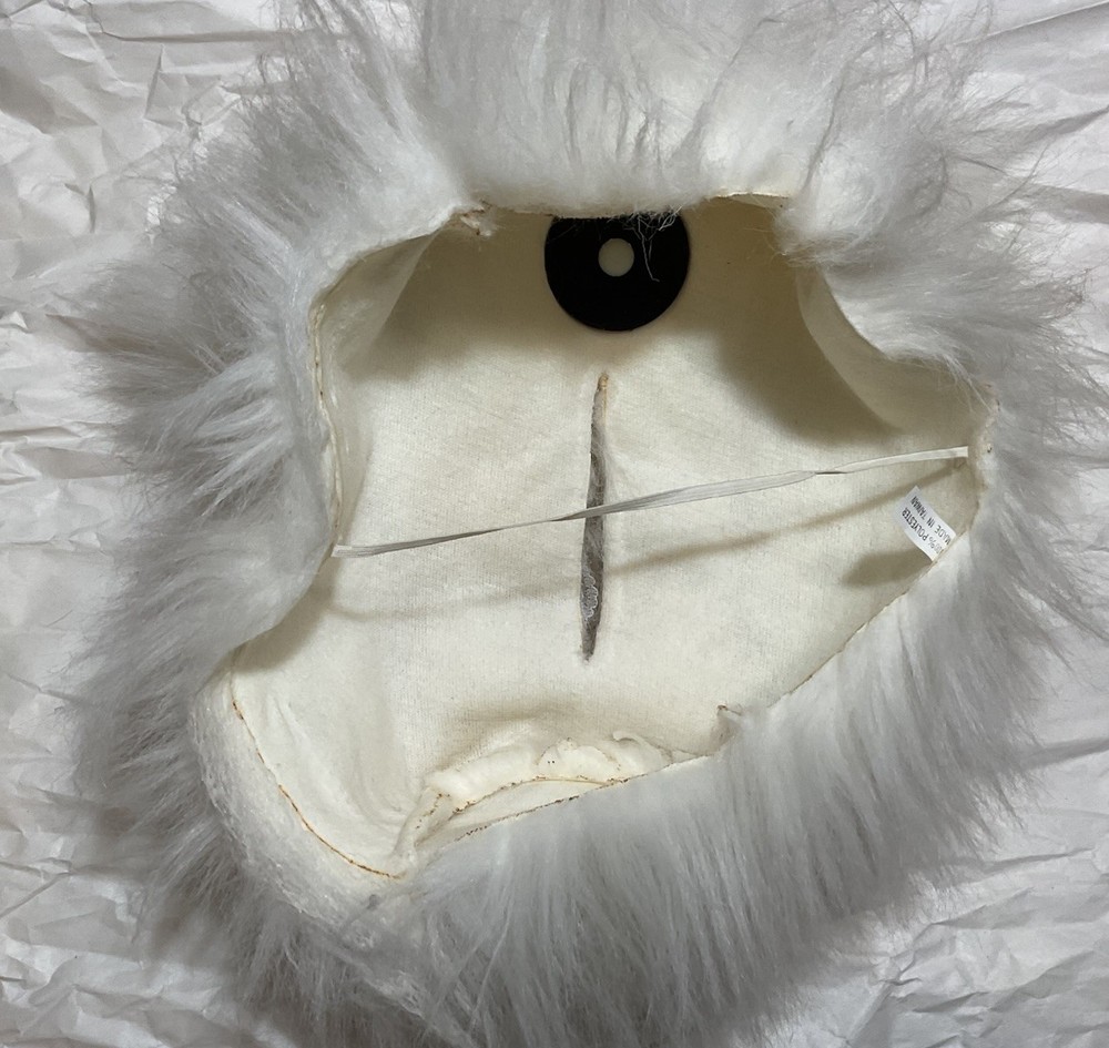 Tissue Box Cover Plush White Pekingese Dog