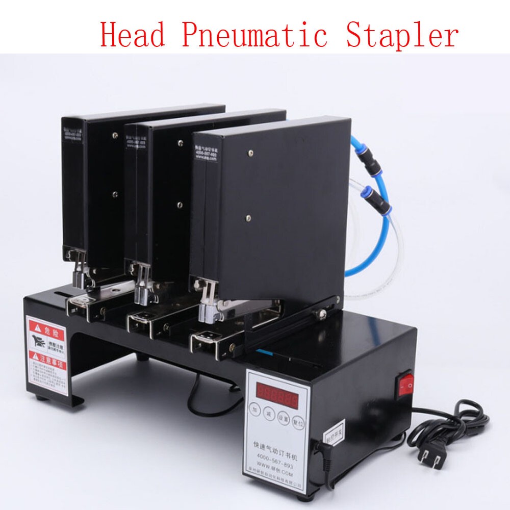 Three-head Pneumatic Stapler Bookbinding Machine Nailing Machine