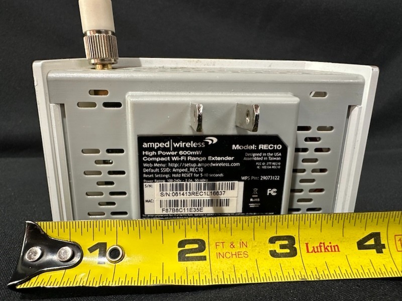 Amped Wireless REC10 Compact Wi-Fi Range Extender Wired Ethernet Jack