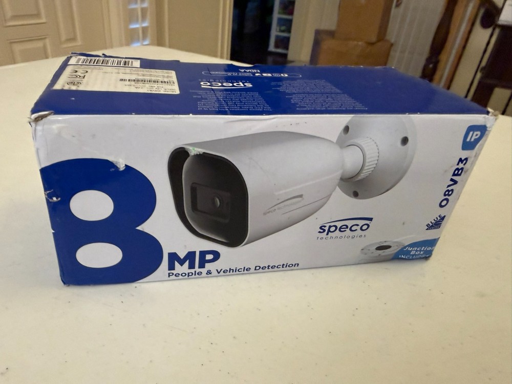 SPECO O8VB3 8MP IP Bullet Security Camera Open Box
