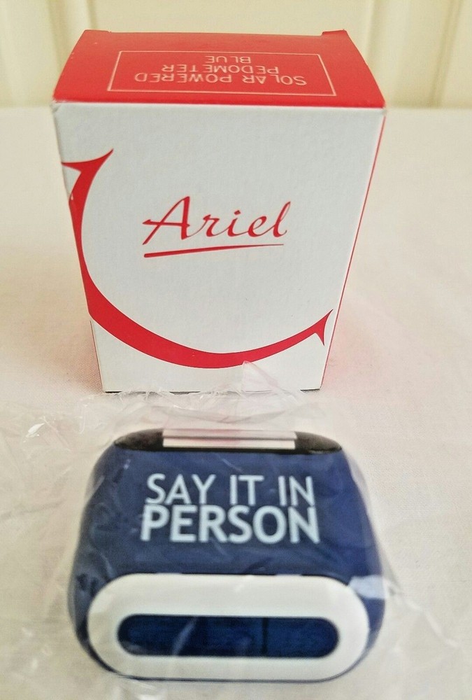 Blue Ariel Sun Step Solar Pedometer Basic Step Counter and Calorie Counter NEW