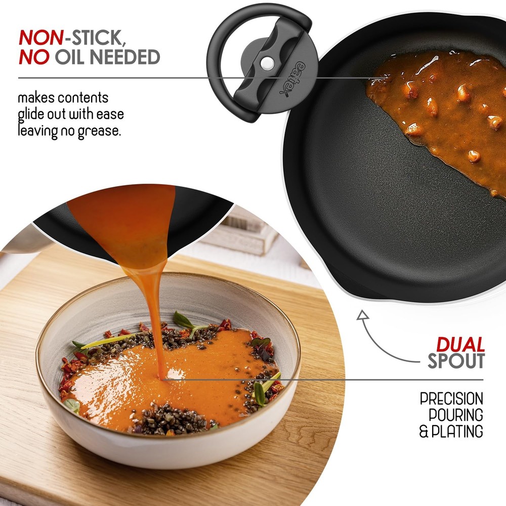 EATEX Pasta Pot with Strainer Lid - 5 Quart Multipurpose 5 Quarts, Black