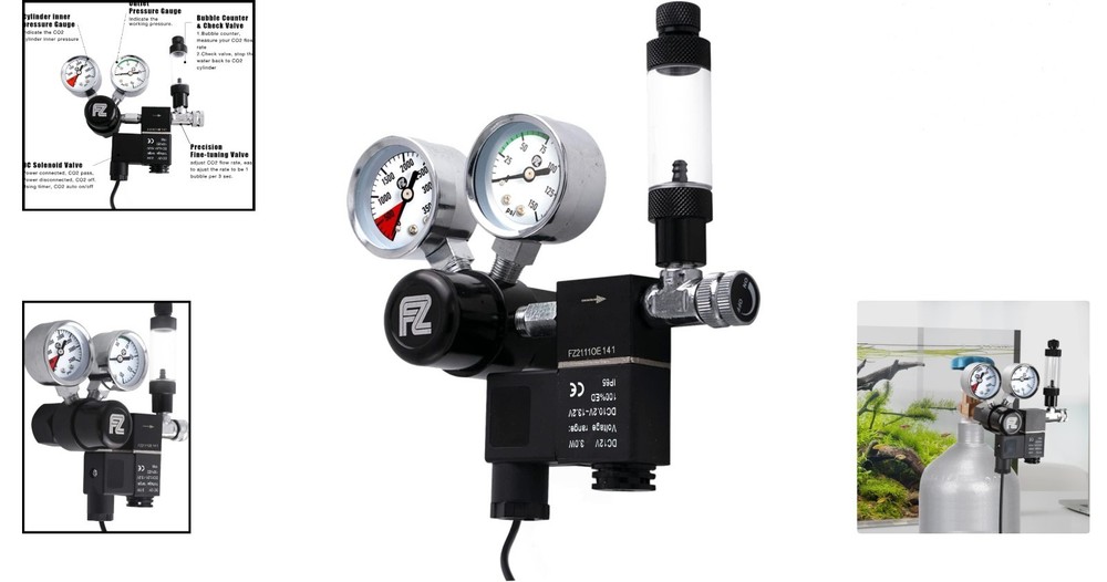 Advanced CO2 Regulator for Aquariums: Split-Type Solenoid with & Tools