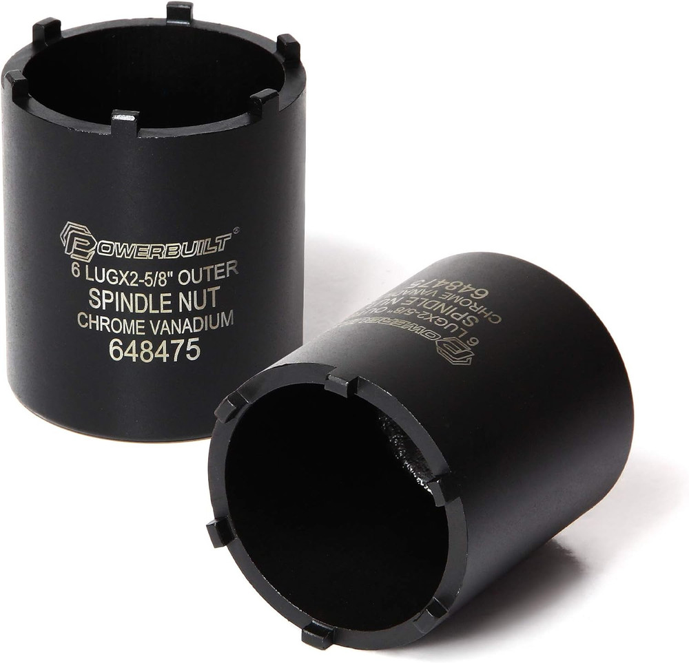 Spindle Socket, 6 Outer Black, 6 Lug, Remove Spindle Nuts, 2-5 Inch Outer, Ford