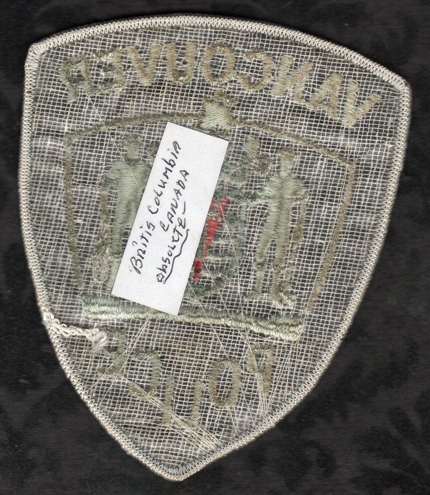 Vancouver British Columbia Canada Shoulder Patch ( Obsolete )