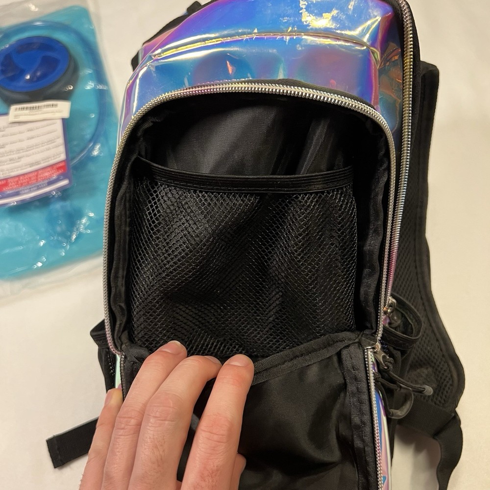 Sojourner Rave Hydration Pack Backpack Hydropack BLADDER BAG Iridescent Silver