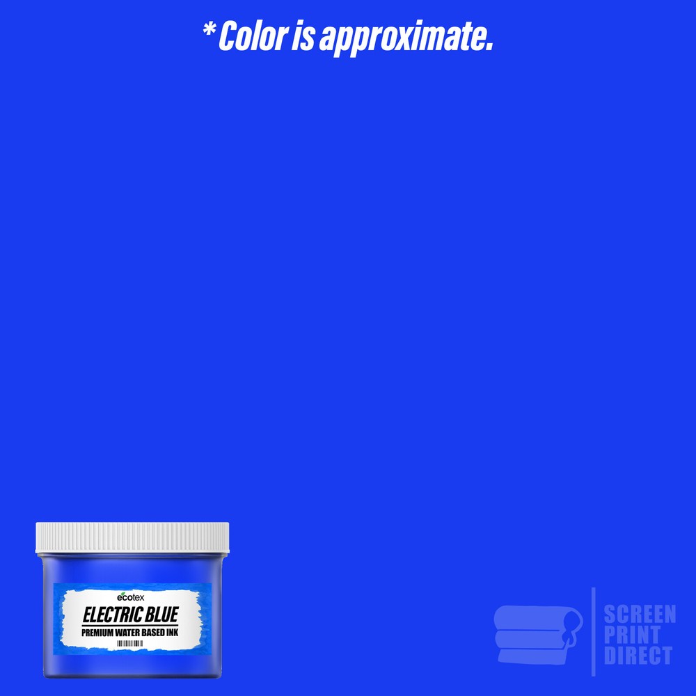 Ecotex® Electric Blue - Fluorescent Water Based Ink for Screen Printing