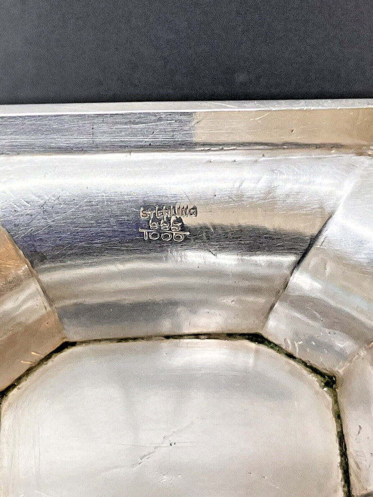Gorham Sterling Silver Footed Bowl Monogrammed 560.3 Gr. #121 Rectangular Bowl