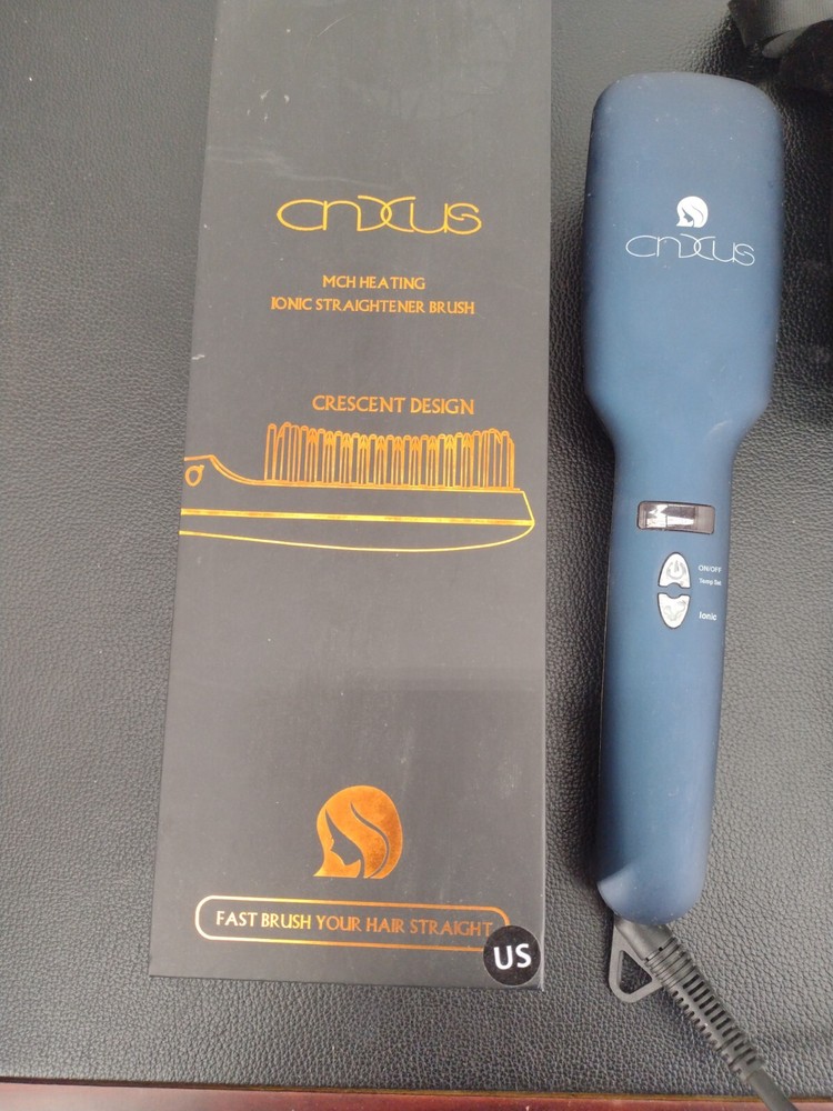 CNXUS Ionic Hair Straightener Brush MCH Ceramic Heating LED Display Adjust Temp