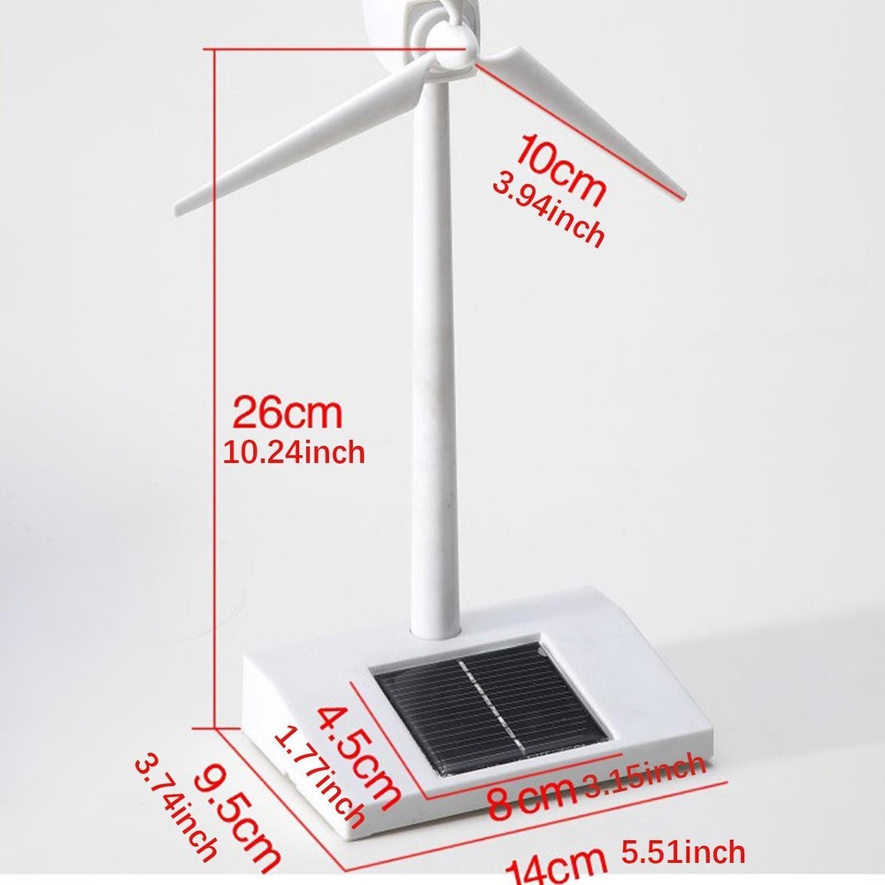 Windmill Model Vertical Wind Generator Kit Craft Ornament with Panel Mini Wind