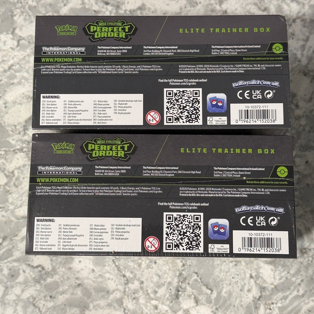 Pokemon Mega Evolution Perfect Order Elite Trainer Box Zygarde (2 Pack) - SEALED