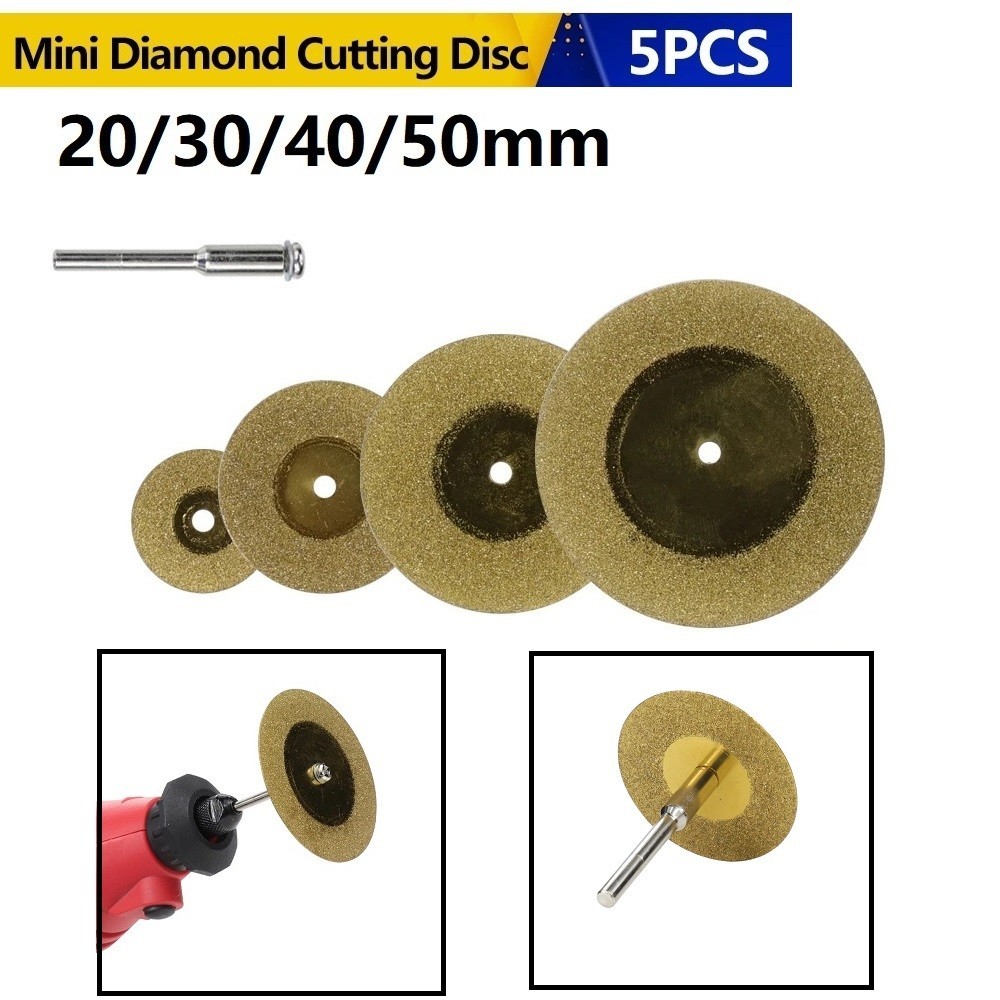 5 Pcs For Mini Emery Cutting Disc For Rotary Tools TiN Coated Circular Saw Blade