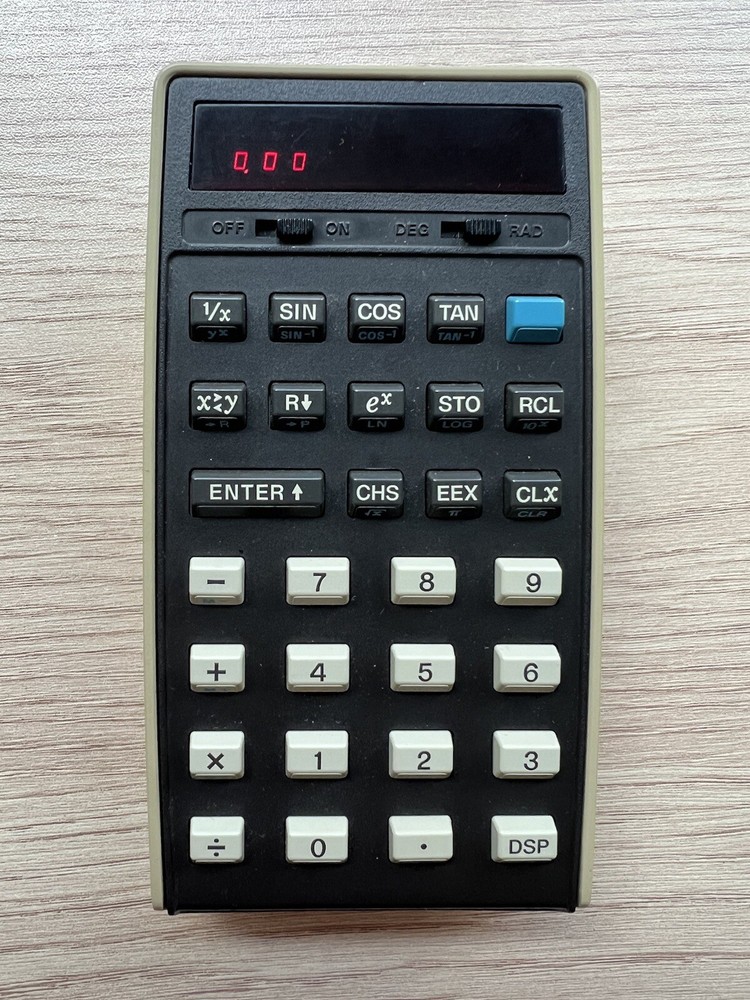 Vintage Hewlett Packard Calculator With Case