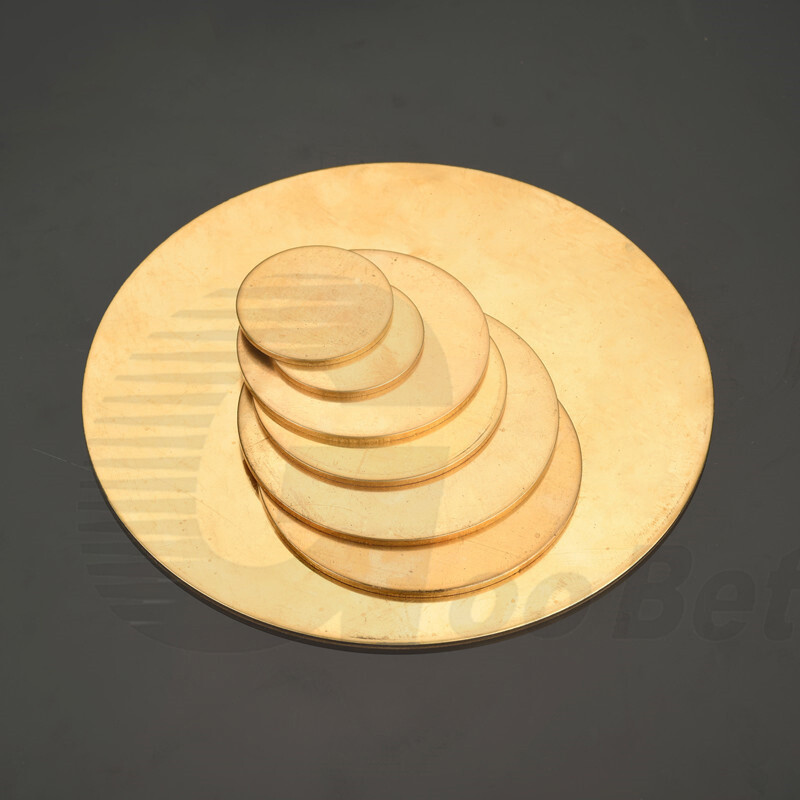 H62 Solid Brass Disk Circle Blanks Discs Round Sheets 10-300mm Dia 0.3-4mm Thick