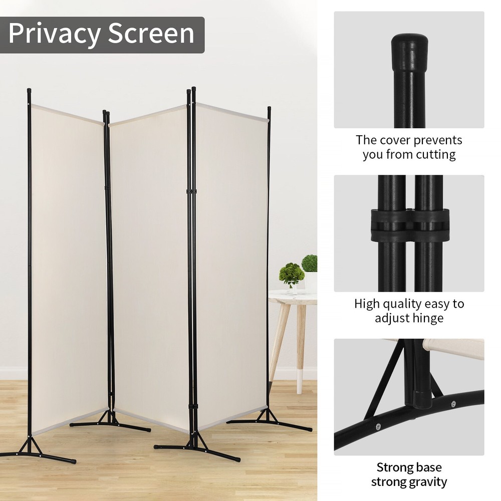 PayLessHere 3 Panel Room Divider Folding Privacy Screen 5.9FT Partition Room