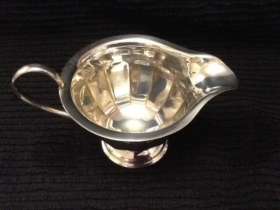 Pretty 12 Sided Silver Plate Cream Jug. Sheffield.
