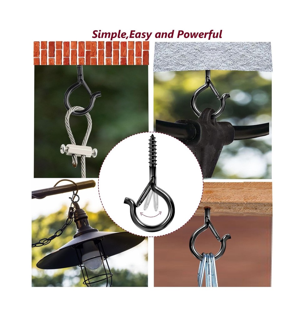 String Lights Screw Hooks for Hanging, Ceiling Hooks for Hanging So... Fast Ship