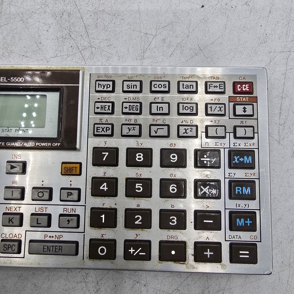 Sharp EL-5500 Scientific Calculator BASIC Computer Tested Works Needs Battery