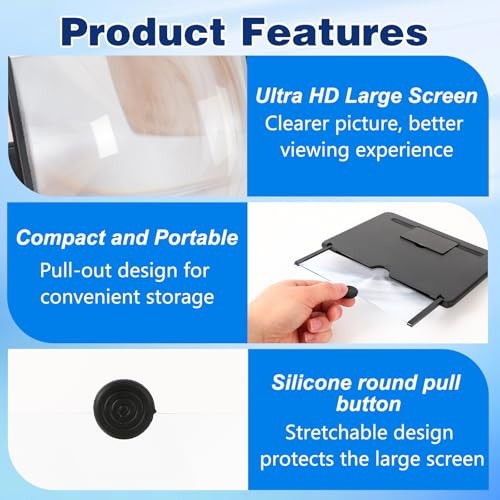 Screen Magnifier Version, 2026 New Mobile Phone 3D Pull-Out HD 12 Inch