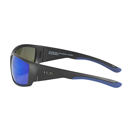 Sunglasses, Polarized Lens Medium-Large (Spearpoint) Blue Mirror / Matte Black