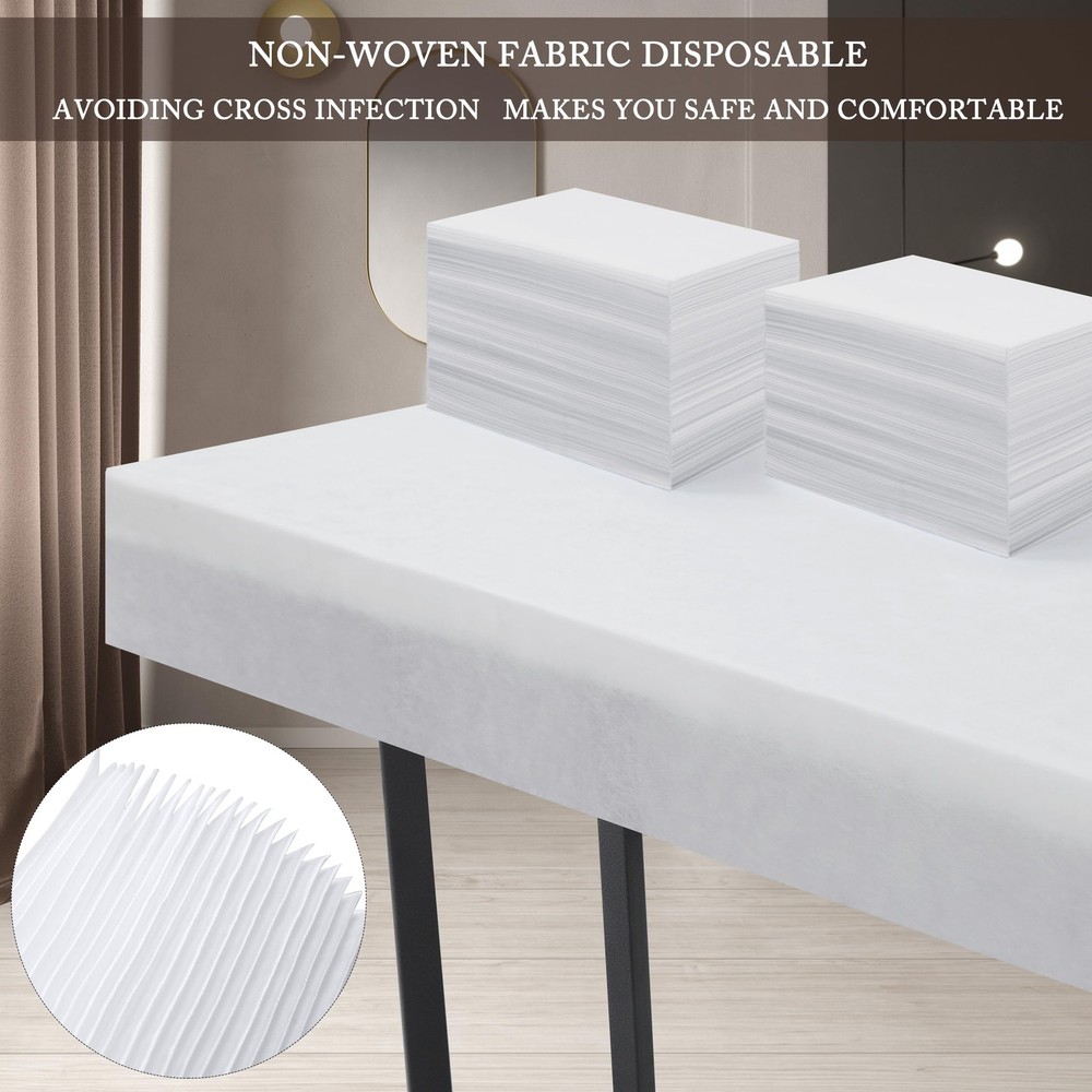 Disposable Bed Sheets 100 Pcs 31" x 71" Massage Table Sheets Non Woven Fabric...