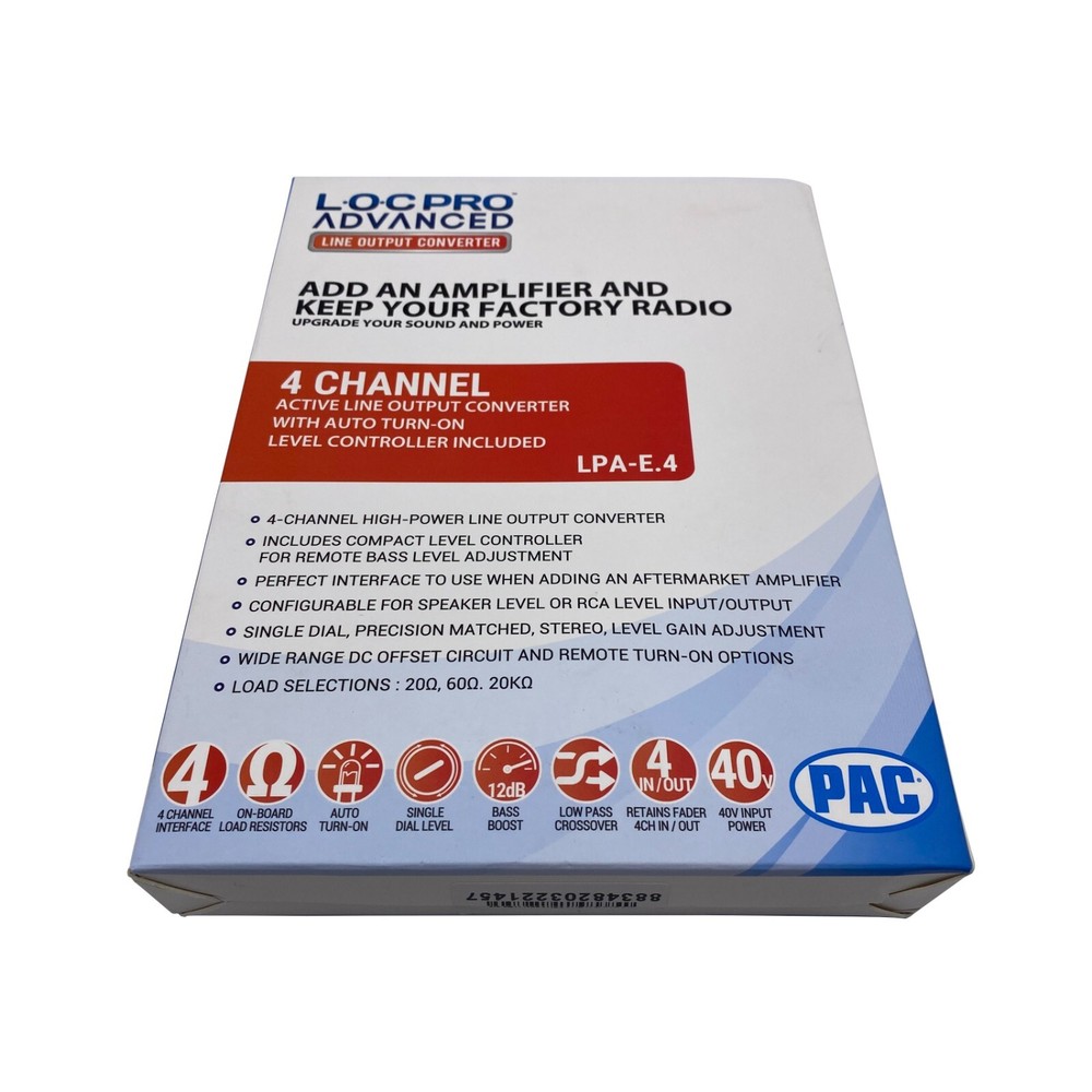 PAC Amplifier Integration Solution for 2018-2024 Non-Amp Ford LPHFD31+LPA-E.4