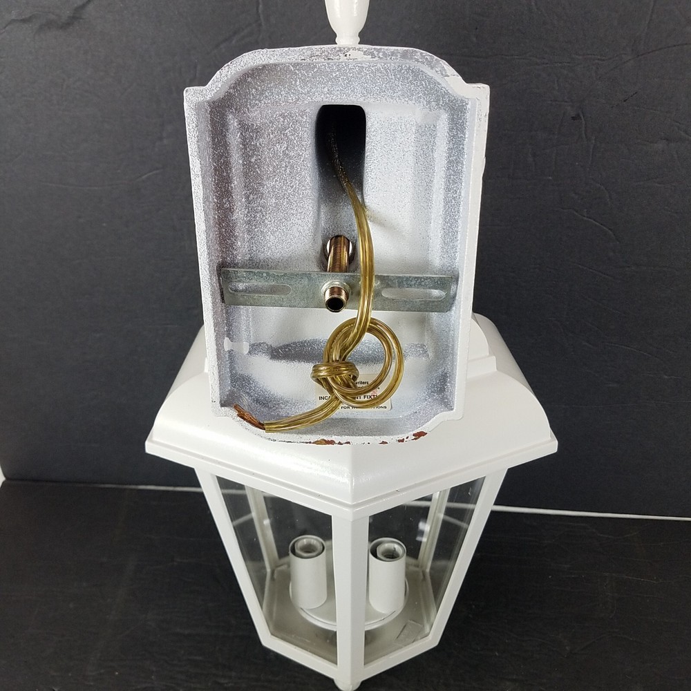 Melissa 3 Light Outdoor Lantern Wall Mount Aluminum White