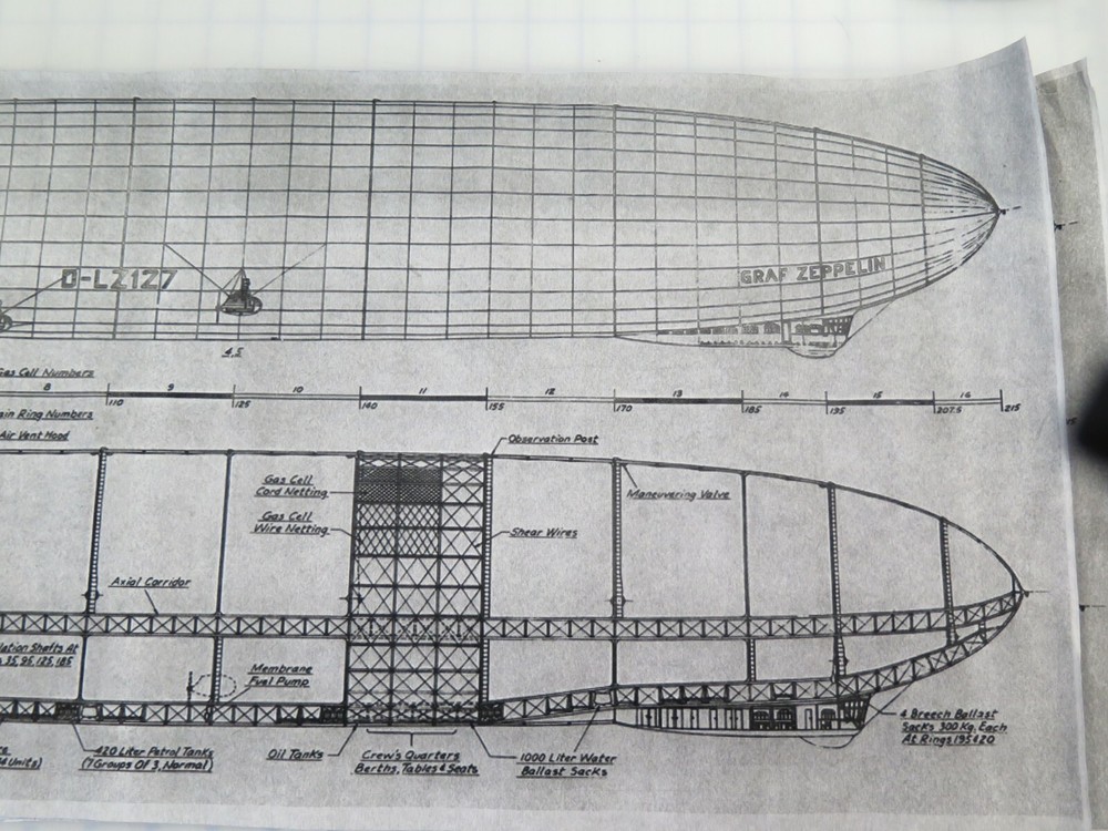 GRAF ZEPPELIN LZ -127 Dirigible LINES PLANS