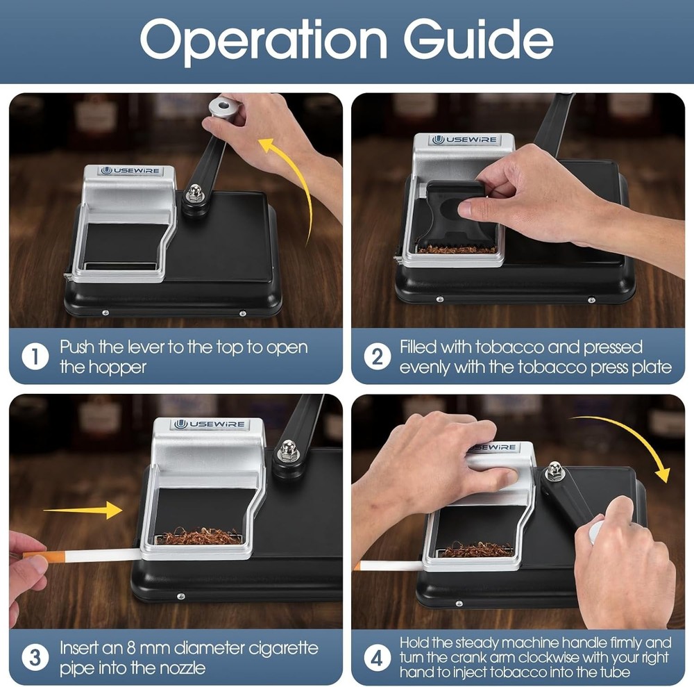 Home Cigarette Injector, Easy Manual Operation, Perfect Roll