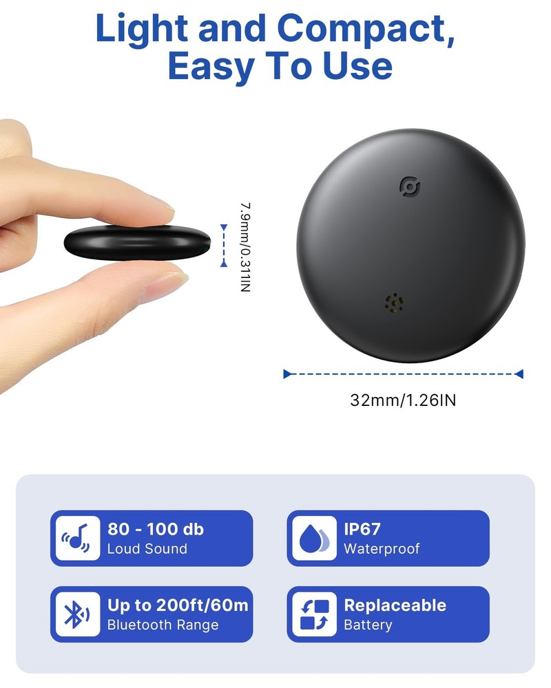 Air Tag for Android Smart Tracker Tags [4 Pack] – Bluetooth Item Finders C