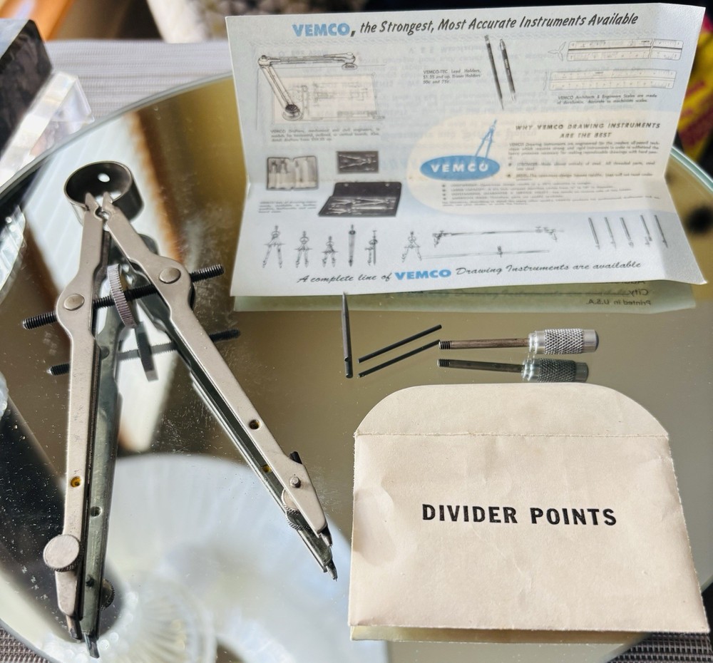 VNT Vemco Compass 40-CDrafting Tool In Original Box.