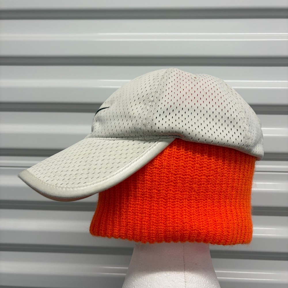 VTG Nike Mesh Strap Back Running Golf Hat White Embroidered Cap