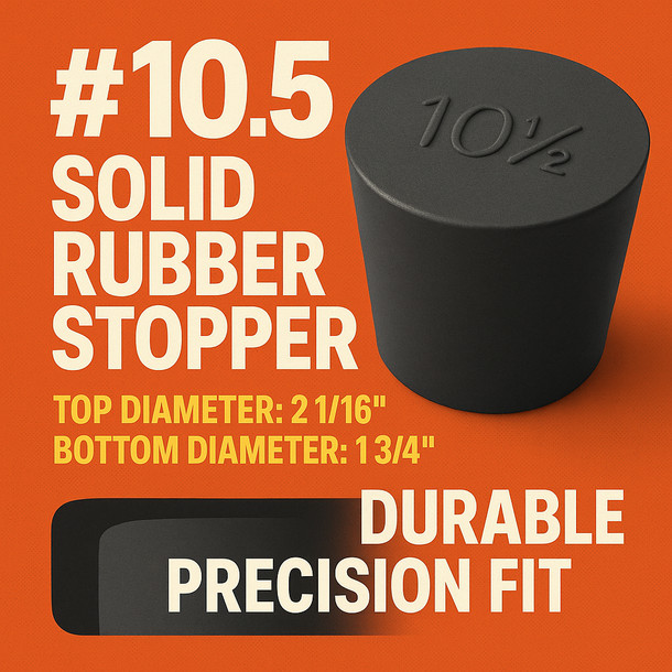 LD Carlson No. 10.5 Solid Rubber Stopper