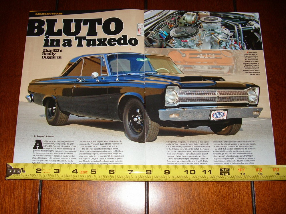 1965 PLYMOUTH BELVEDERE 413 - ORIGINAL 2013 ARTICLE