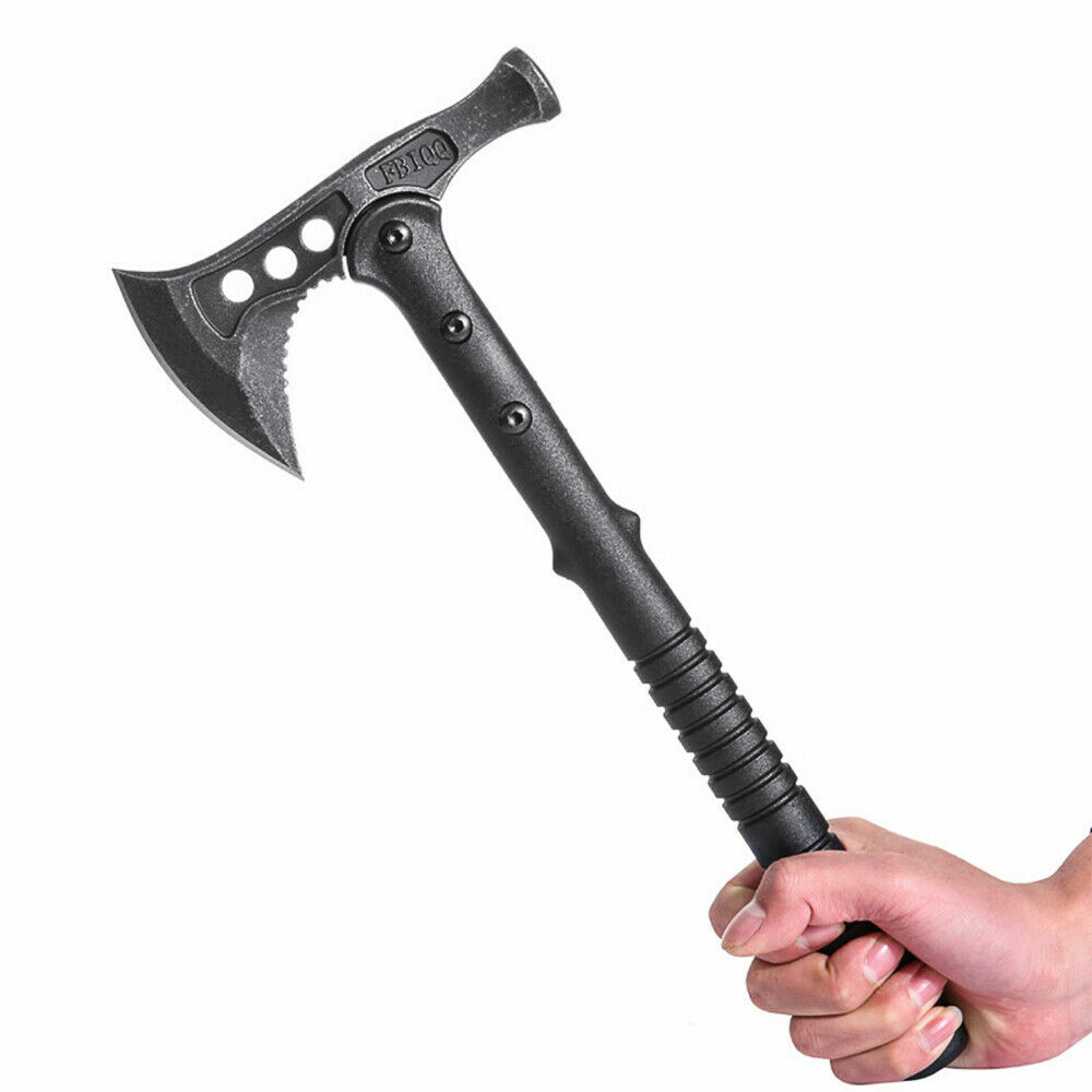 16" Tactical Survival Hawk Tomahawk Throwing Axe Emergency Hatchet Tool w Sheath