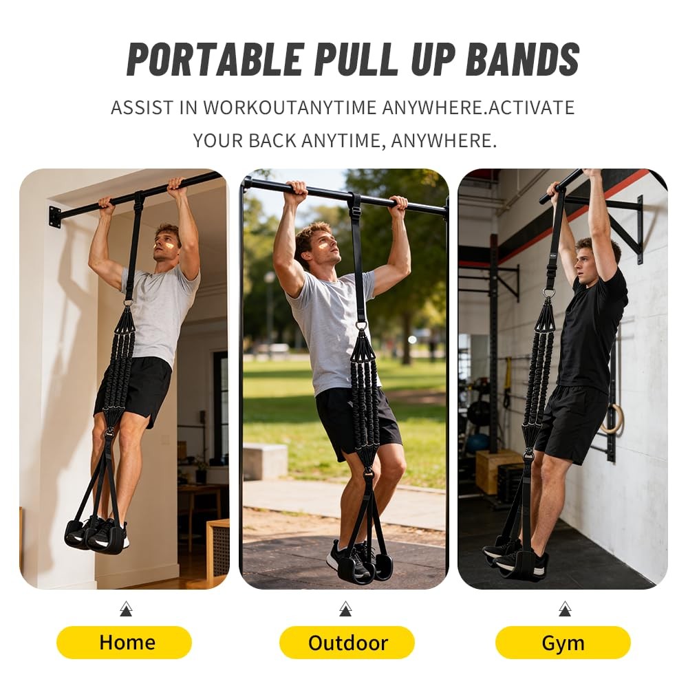 Pull Up Assistance Bands, Heavy Duty Resistance Bands for Pullups, Profession...